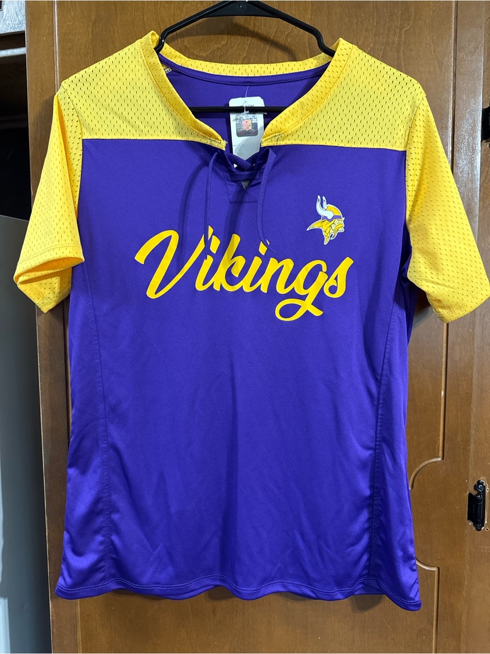 Vikings Women Medium Purple & Yellow Short-Sleeve Team Jersey